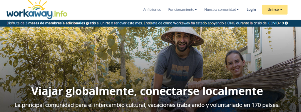 Unirse a workaway, plataforma de voluntariado para viajar y conectarse localmente